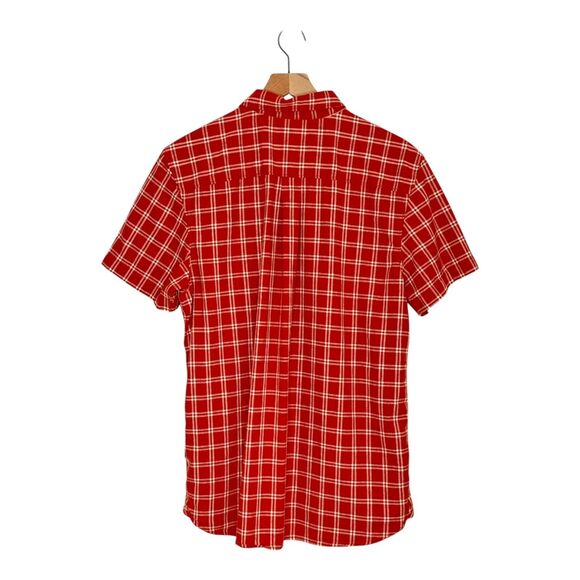 The North Face Hemp Blend Plaid Short Sleeve Button Down Shirt Men’s Large L - Picture 3 of 9